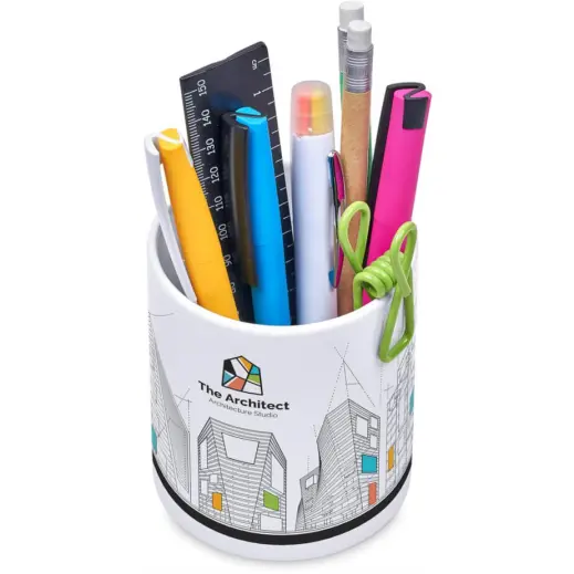 Altitude Mural Sublimation Ceramic Stationery Cup Branded Display